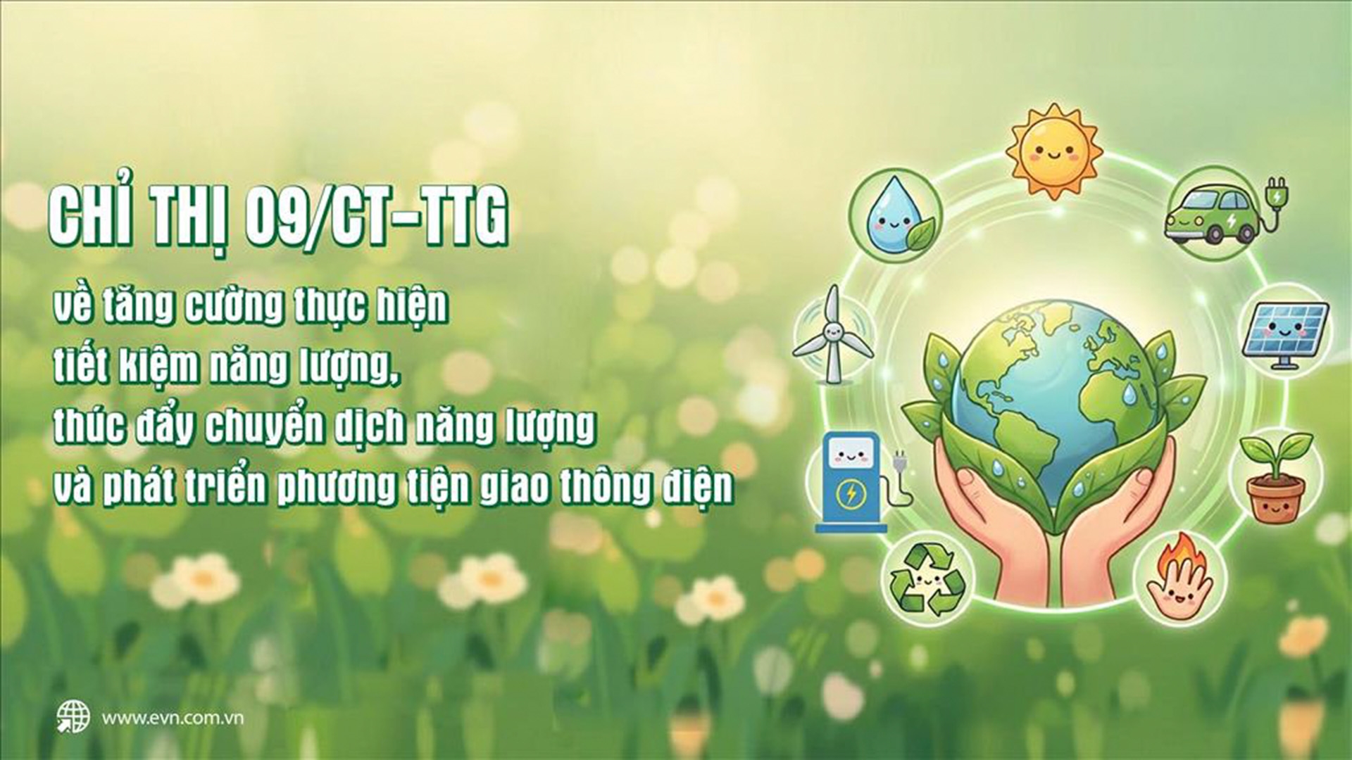 Một số mục tiêu lớn về tiết kiệm năng lượng, chuyển dịch năng lượng và phát triển phương tiện giao thông điện