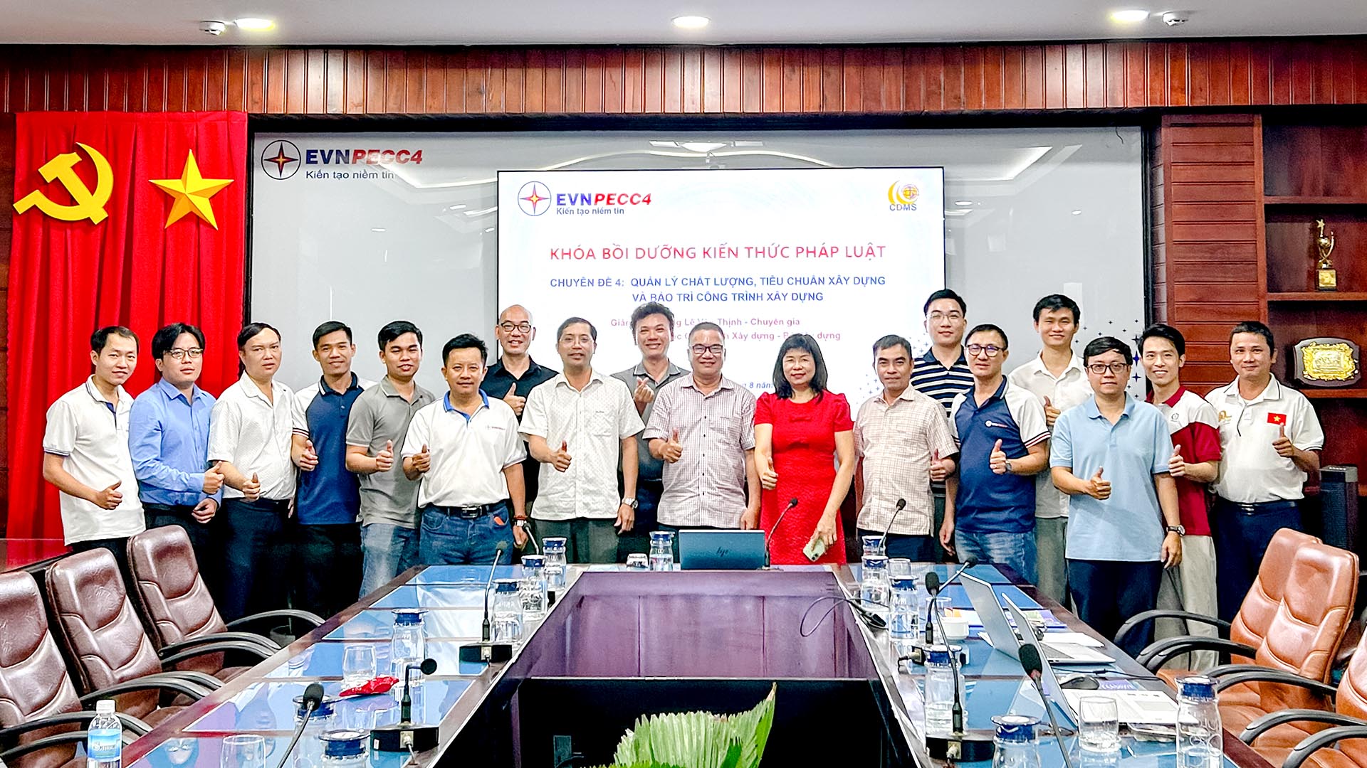 Legal knowledge enhancement and guidance on the implementation of new regulations governing construction activities for EVNPECC4 employees